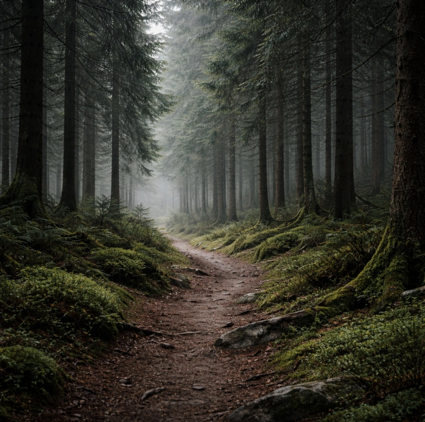 fotografie hlubokého horského lesa přirozený domov vlka